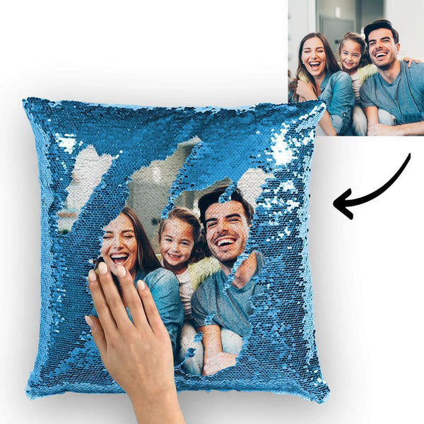 Custom Photo Reversible Magic Sequin Cushion Pillow 15.75inch*15.75inch