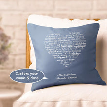 Custom Couple Pillows Gift I Love You Multiple Languages