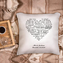 Custom Couple Pillows Gift I Love You Multiple Languages