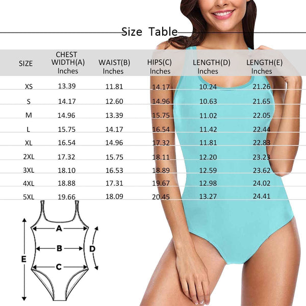 Custom Face Mash Photo Women's One Piece Sexy Swimsuit