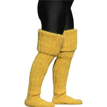 Solid Color Knitted Wool Socks For Women Above The Knee