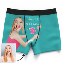 Men's Custom Face on Boxer Shorts I Licked It So It's Mine