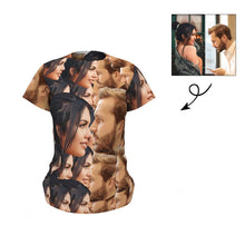 Personalized Couple Face Mash T-shirt