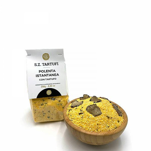 polenta with truffle for snails