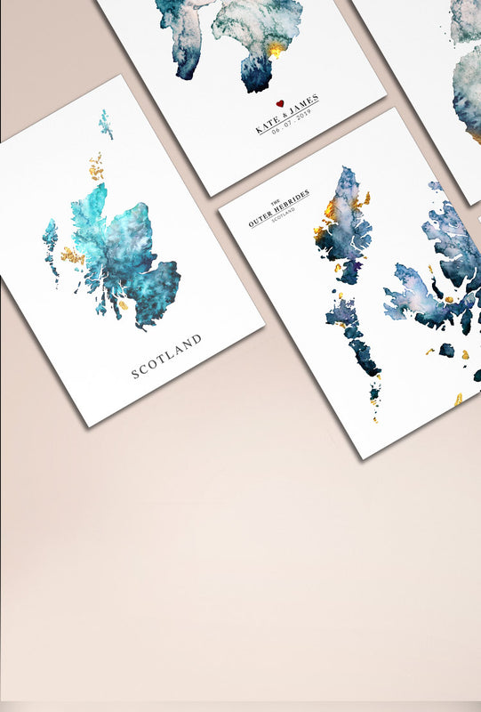 EJayDesign Watercolour Map Art