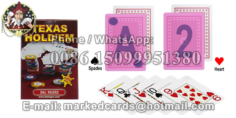 Dal Negro Texas Hold'em Marked Poker Cards for Trick