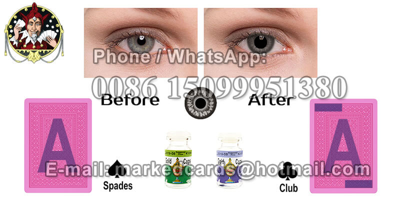 Contact Lenses for Luminous Ink Marked Cards