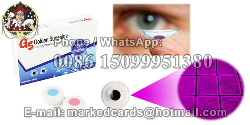 Infrared Contact Lenses for Invisible Ink Marked Cards