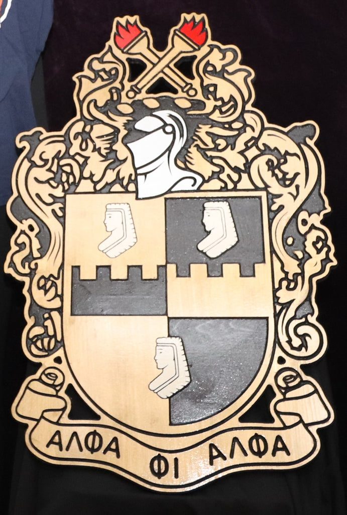 Alpha Phi Alpha Shield Painted 24 Creative Cnc Carvings