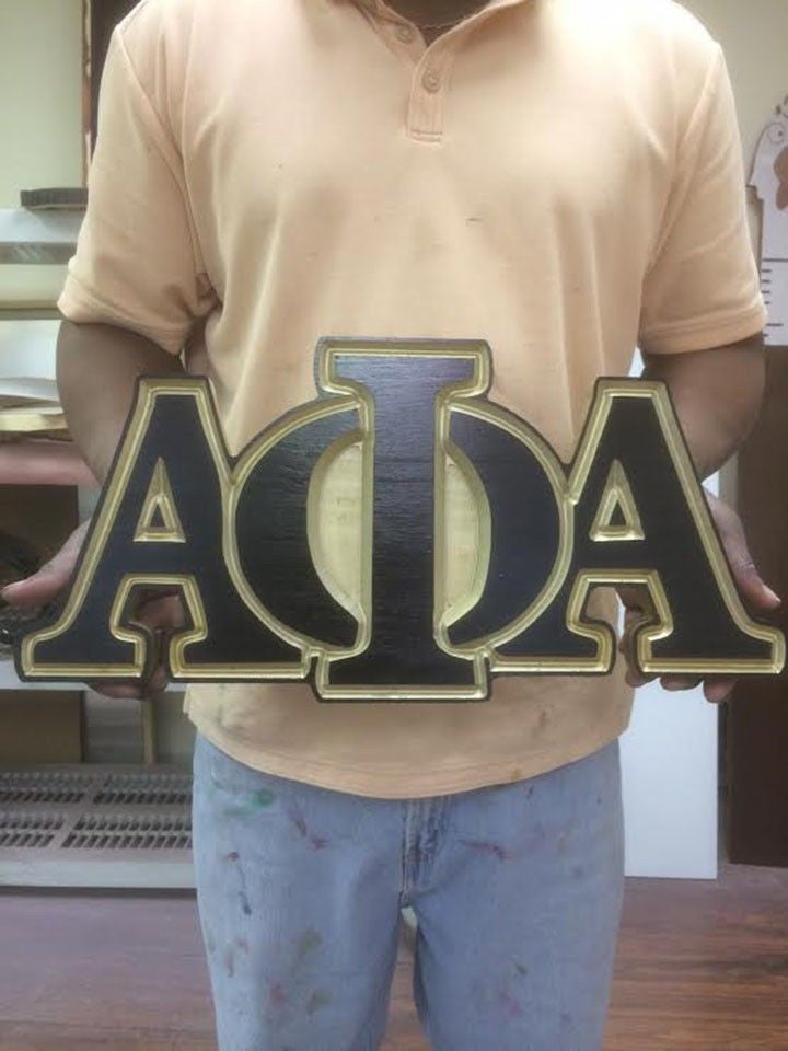 Alpha Phi Alpha Fraternity Letters 20 Long Creative Cnc Carvings 