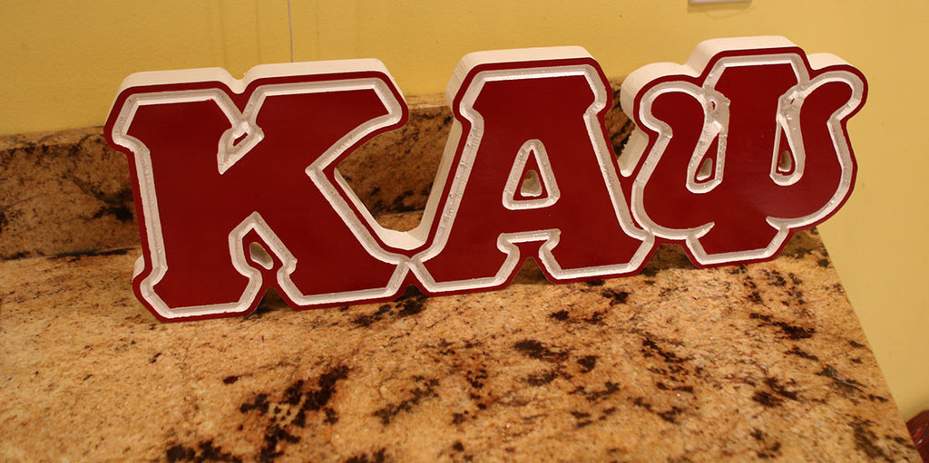 Kappa Alpha Psi Fraternity 22 Inch Big Block Letters Painted