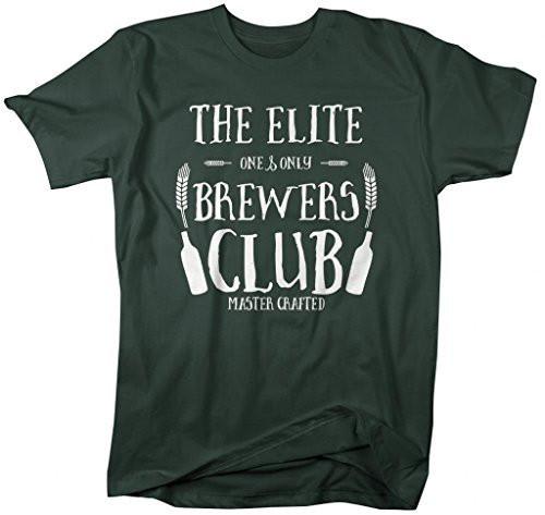 Shirts By Sarah Men's Elite Brewers Club T-Shirt Home Beer Brewing Shirts Hipster-Shirts By Sarah