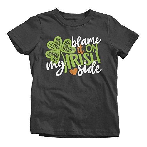 Shirts By Sarah Youth Funny Irish Side T-Shirt ST. Patrick's Day Shamrock Tee Blame