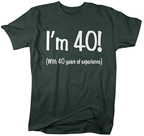 Shirts By Sarah Mens Funny 80th Birthday T Shirt 40 With 40 Years Experience Shirt