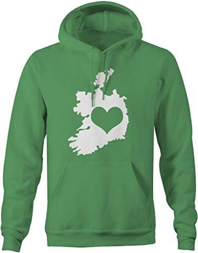 Shirts By Sarah Men's Saint Patrick's Day Hoodie Ireland Love Irish Pride