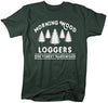 Shirts By Sarah Men's Funny Offensive Lumberjack T-Shirt Morning Wood Loggers Shirt