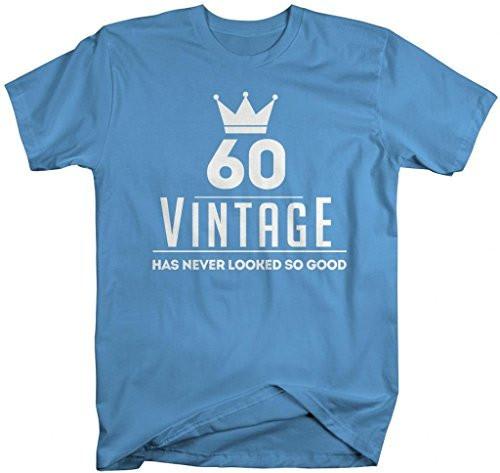 Shirts By Sarah Mens Funny 60th Birthday T Shirt Vintage Never Looked