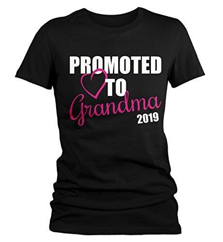 Shirts By Sarah Women's Promoted To Grandma 2019 T-Shirt New Grandpare ...