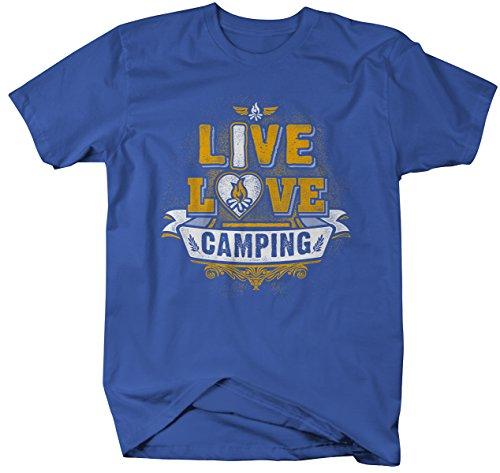 Men's I Live Love Camping T-Shirt Bonfire Tee Shirt