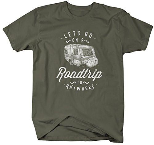 Shirts By Sarah Men's Hipster Road Trip T-Shirt Camper Shirt Camping T ...