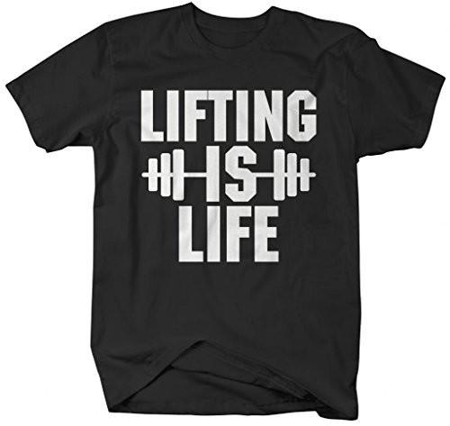 Shirts By Sarah Men's Lifting Is Life Gym T-Shirt Workout Shirts ...