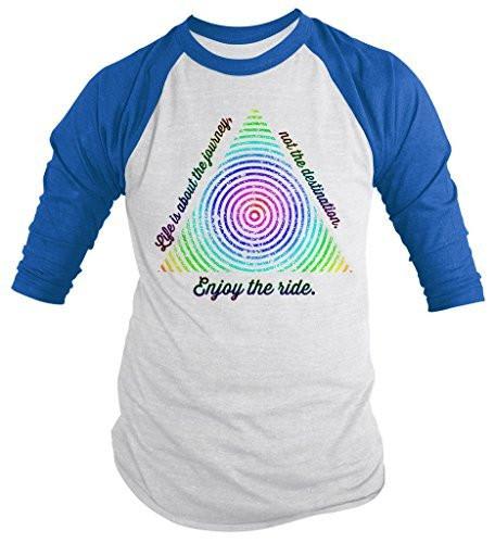 Shirts By Sarah Men's Hipster Life Journey Shirt Geometric Abstract Enjoy The Ride Tee