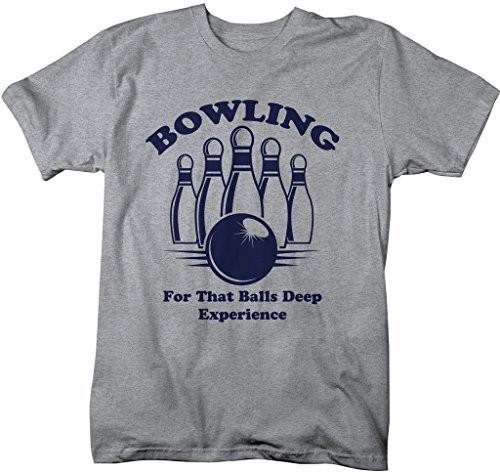 Shirts By Sarah Men's Funny Bowling T-Shirt Balls Deep Experience Shir ...