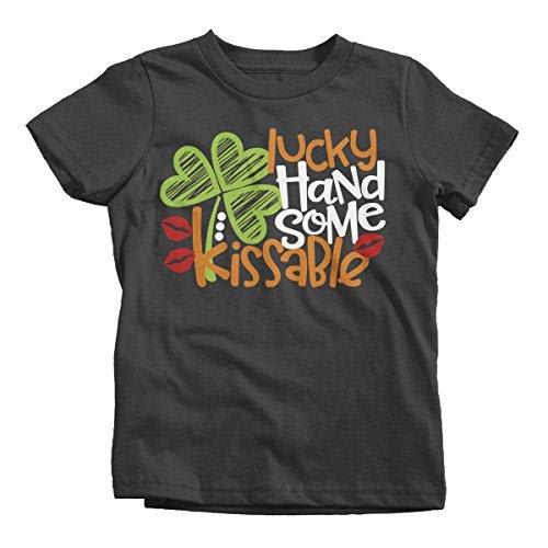 Shirts By Sarah Youth Boy's Lucky Handsome Kissable T-Shirt ST. Patrick's Day Tee