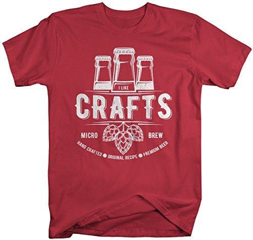 Shirts By Sarah Men's Funny I Like Crafts Beer T-Shirt Home Brew Gift Idea Tee