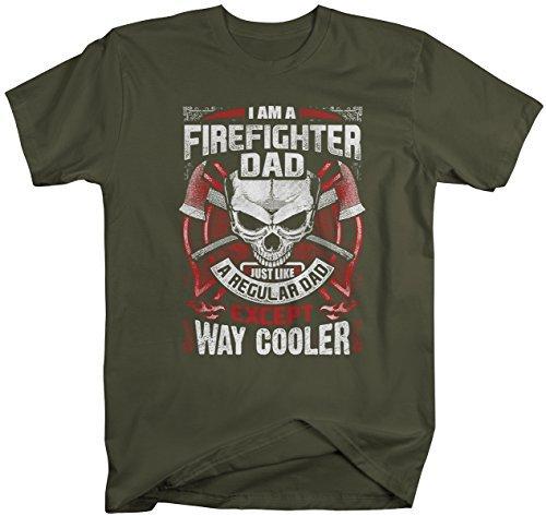 Shirts By Sarah Men's Firefighter Dad T-Shirt Way Cooler Fireman Tee