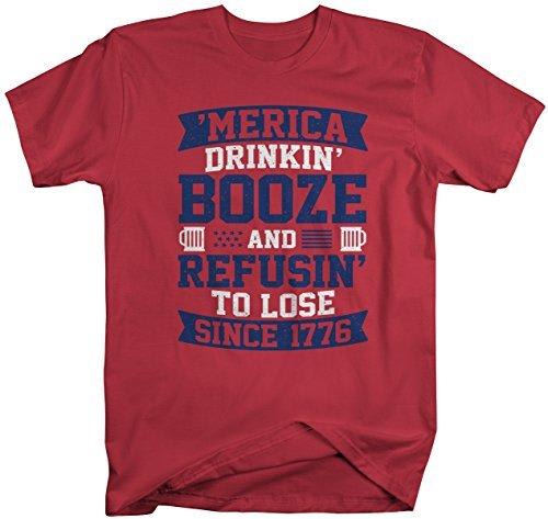 By Sarah Men's Patriotic Funny 'Merica Drinkin' Booze 4 | By