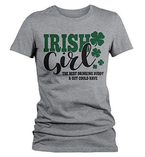 Shirts By Sarah Women's Funny ST. Patrick's Day T-Shirt Irish Girl Dri