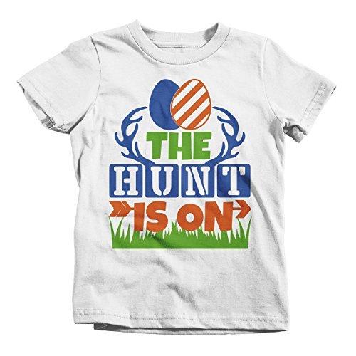 Shirts By Sarah Youth Funny Easter T-Shirt The Hunt Is On Egg Toddler Infant Tee Shirts