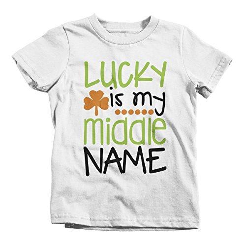 Shirts By Sarah Youth Funny Lucky Middle Name T-Shirt ST. Patrick's Day Tee Toddler