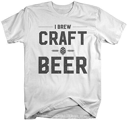 Shirts By Sarah Men's I Brew Craft Beer T-Shirt Home Brewing Shirt Brew Tee