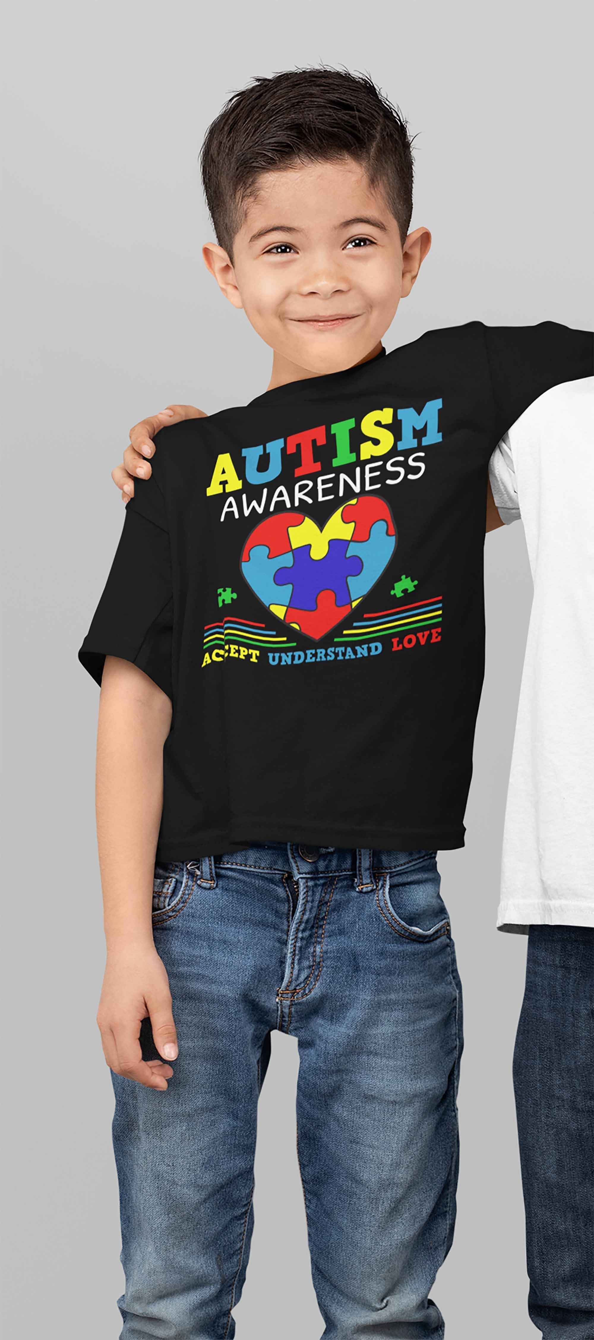 Kids Autism Awareness Shirt Accept Understand Love Autism Heart | Shirts By Sarah