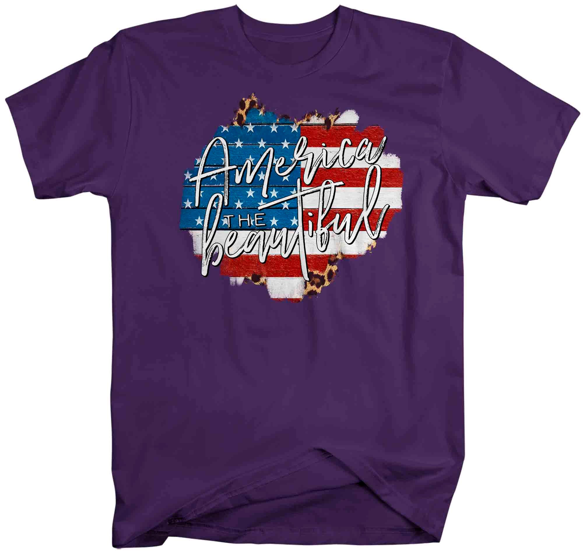 Men's America The Beautiful T-Shirt 4th July Shirt Patriotic United St ...
