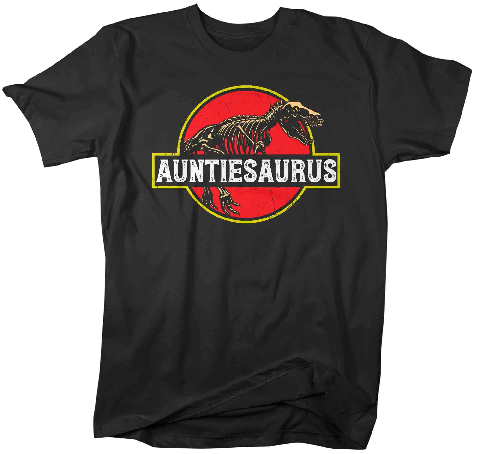 Men's Auntiesaurus Shirt Aunt T Shirt T-Rex Dinosaur Family 