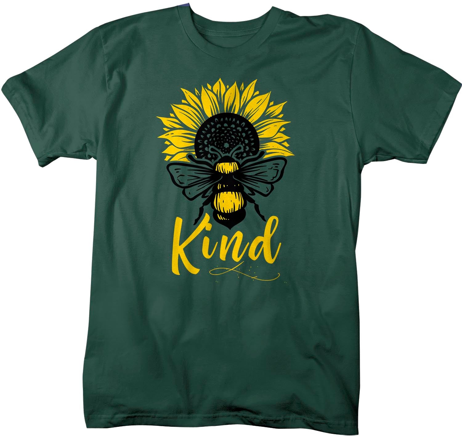Men's Bee Kind T Shirt Kindness Shirts Be Kind Shirt Bee Shirts Sunflo ...