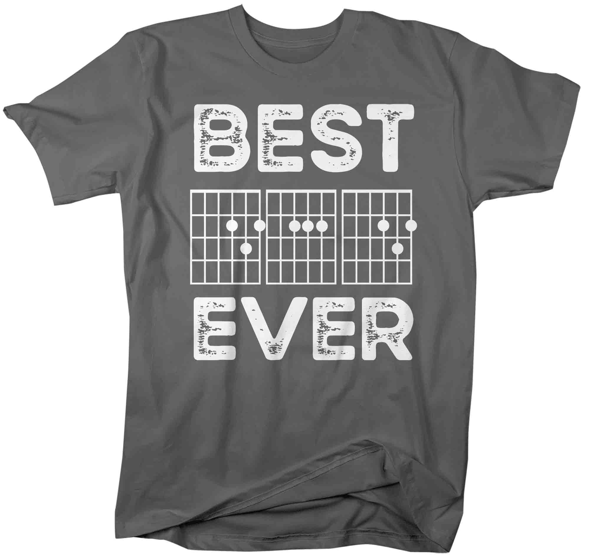 Men's Dad Shirt Best Dad Ever Guitar Chord Music T Shirt Dad Gift Idea Musician Music TShirt Fat