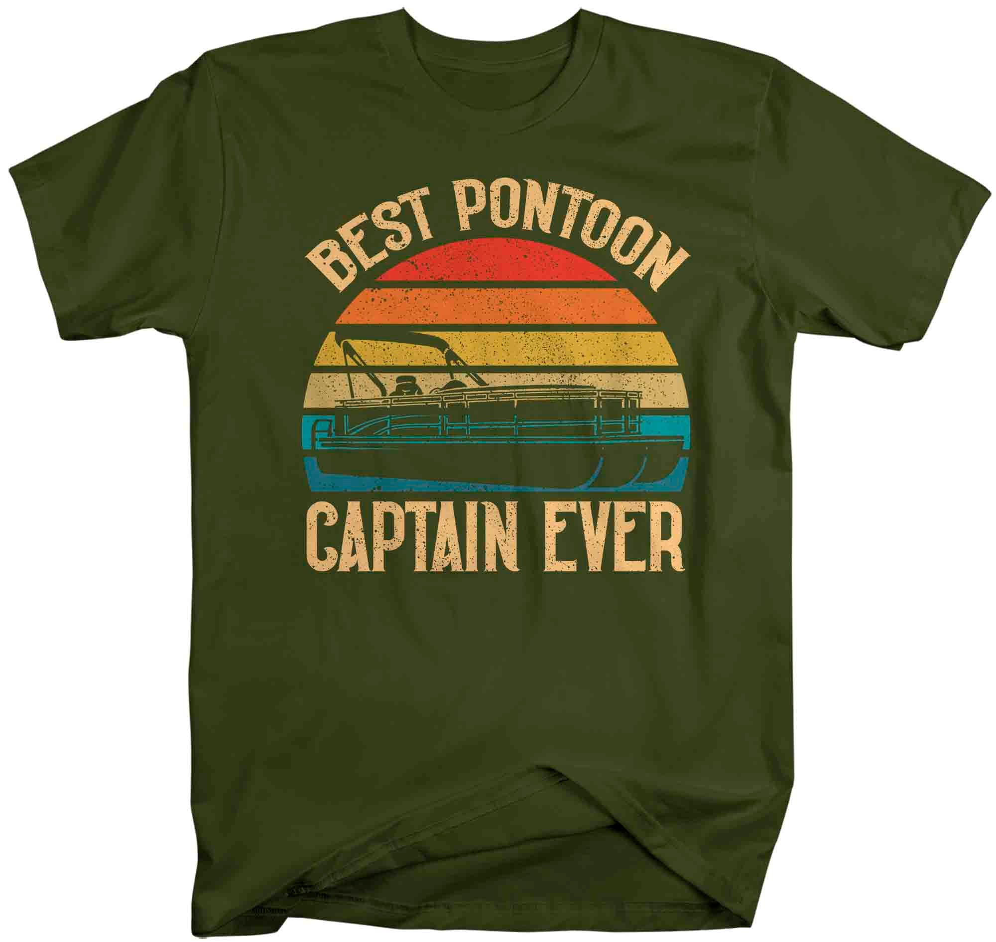Men's Funny Pontoon Captain Shirt Best Pontoon Captain Ever 