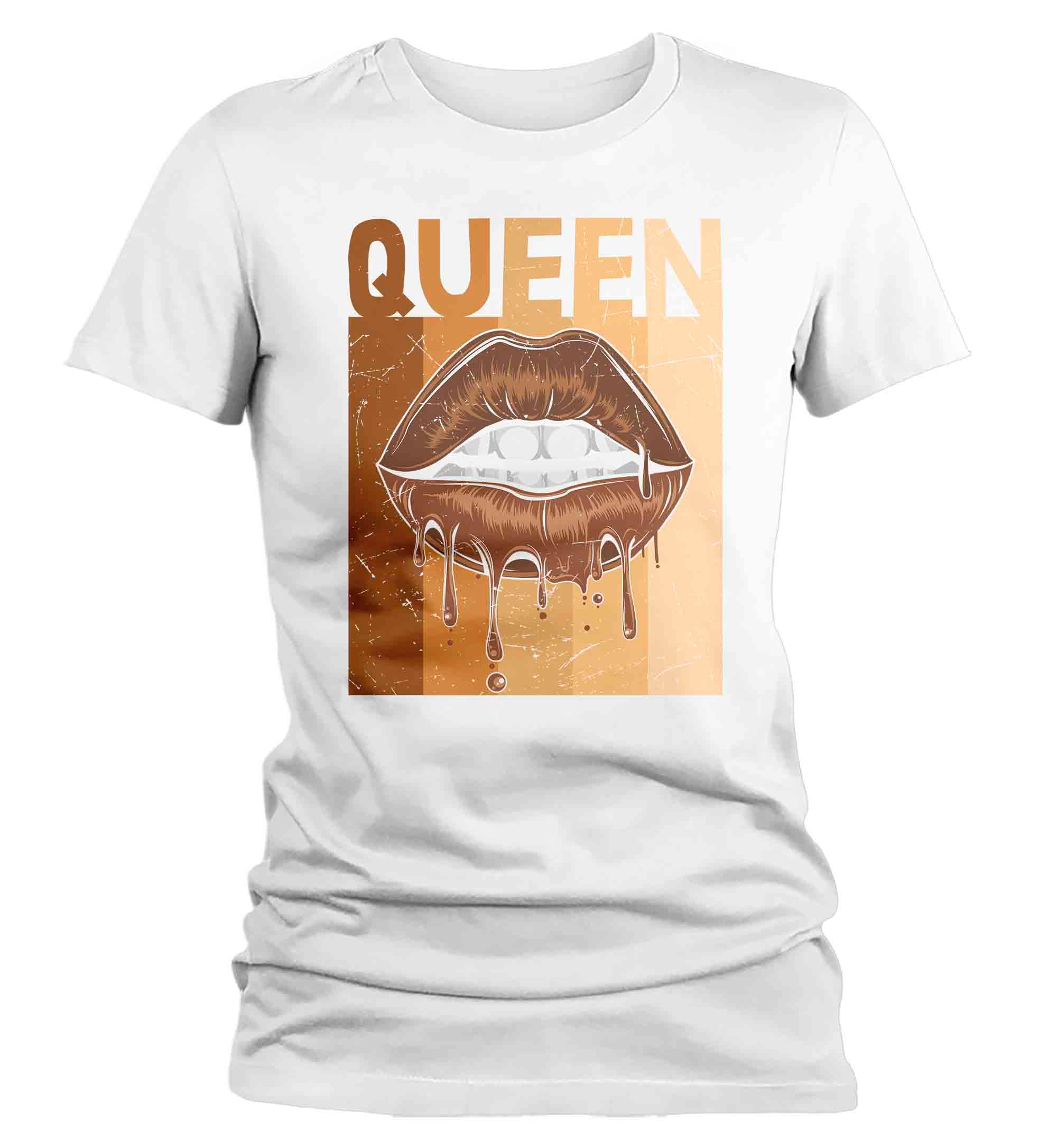 Women's Black Queen Shirt Melanin T Shirt Juneteenth Tee Afr