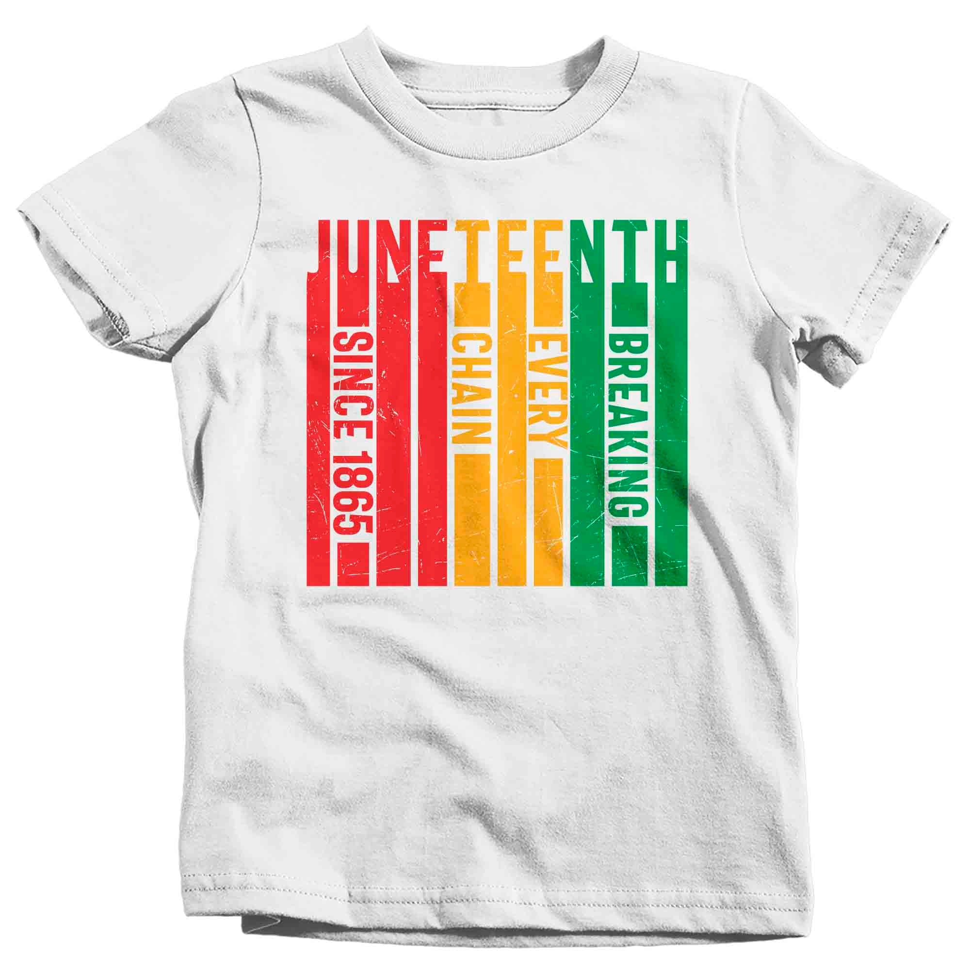 Kids Juneteenth Shirt Breaking Every Chain T Shirt Black History Tee African American Slavery 1865 E