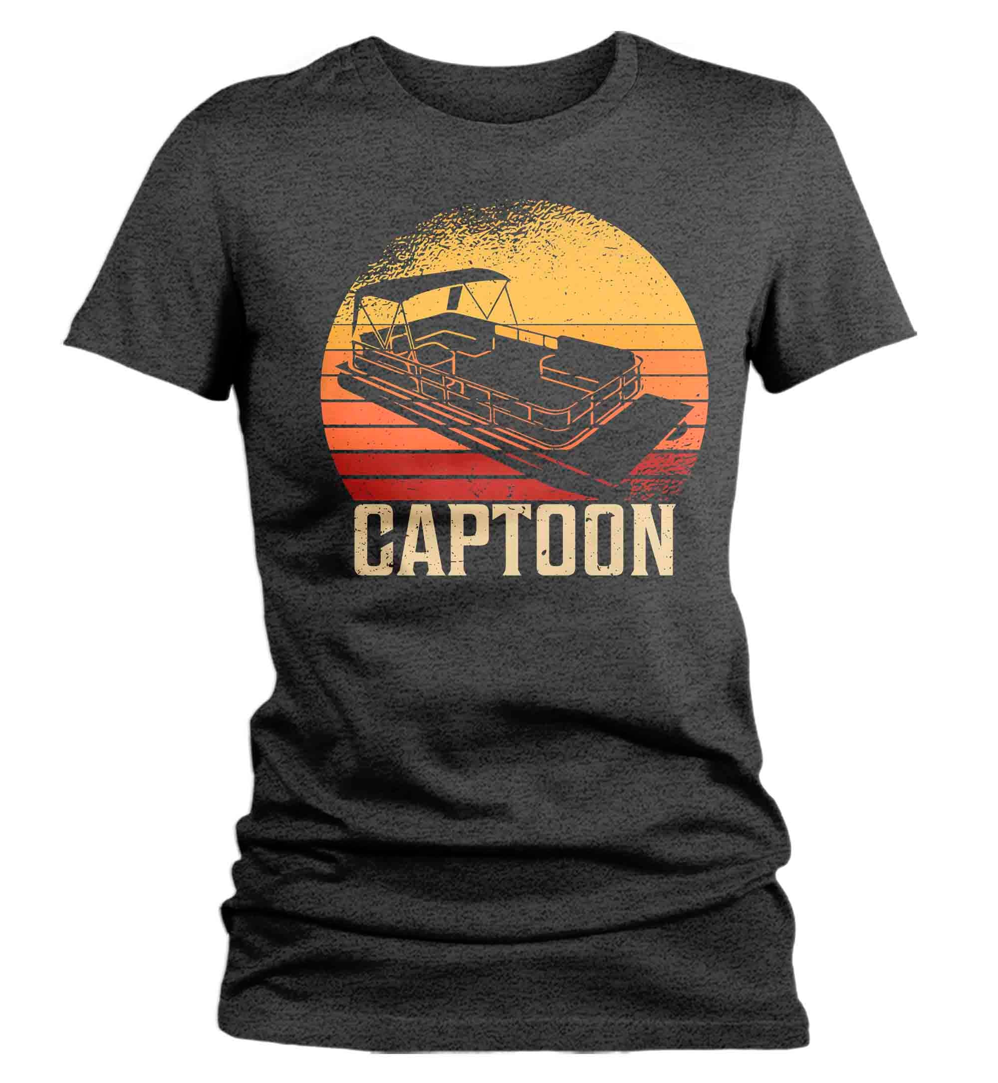 Women's Funny Pontoon Captain Shirt Captoon T Shirt Toon Boat Gift Accessory Boating Gift Nautic