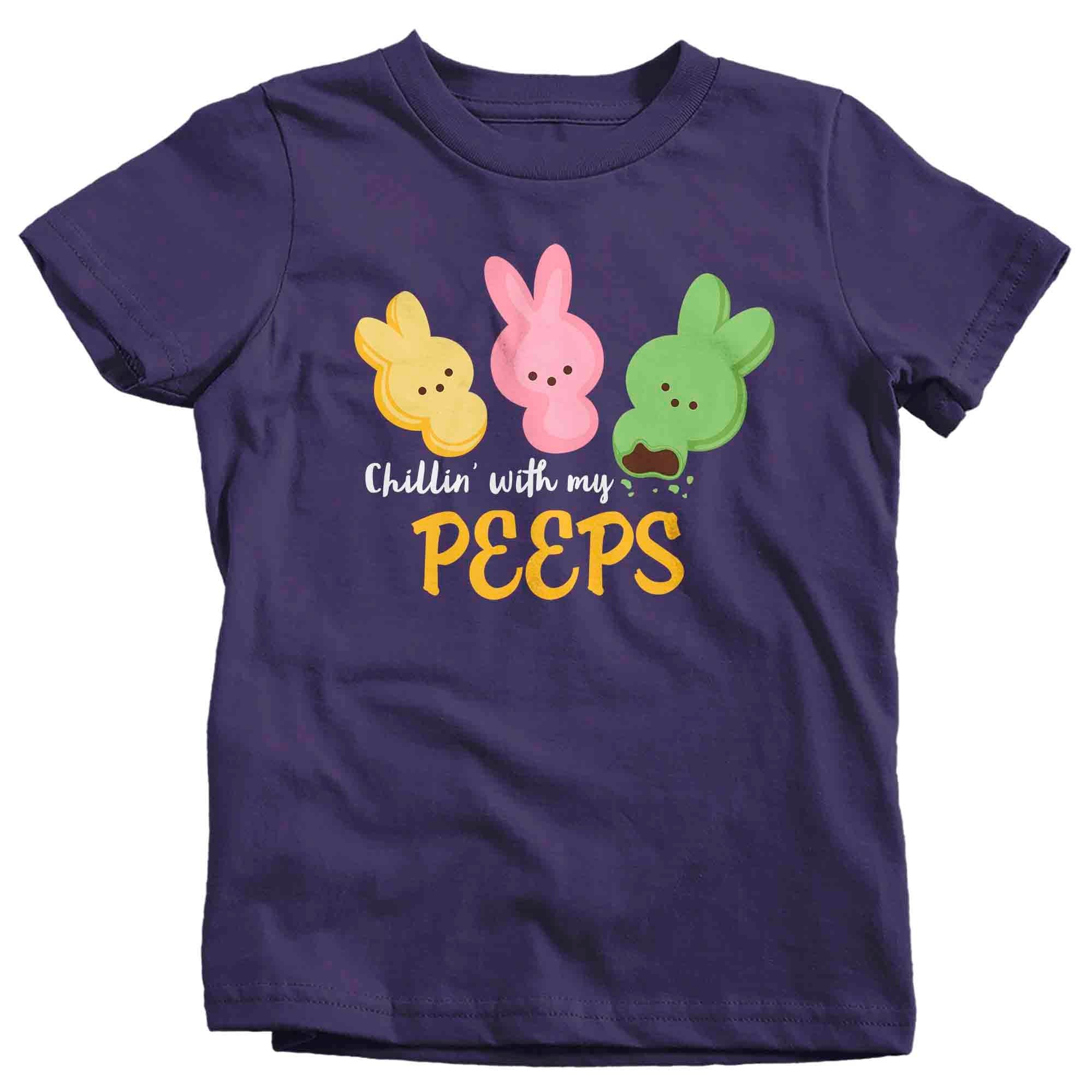 Kids Easter Shirt Chillin' With My Peeps T Shirt Bunny TShir