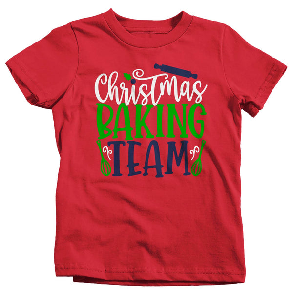 Kids Christmas T Shirt Christmas Baking Team Matching Xmas Shirts Cute ...