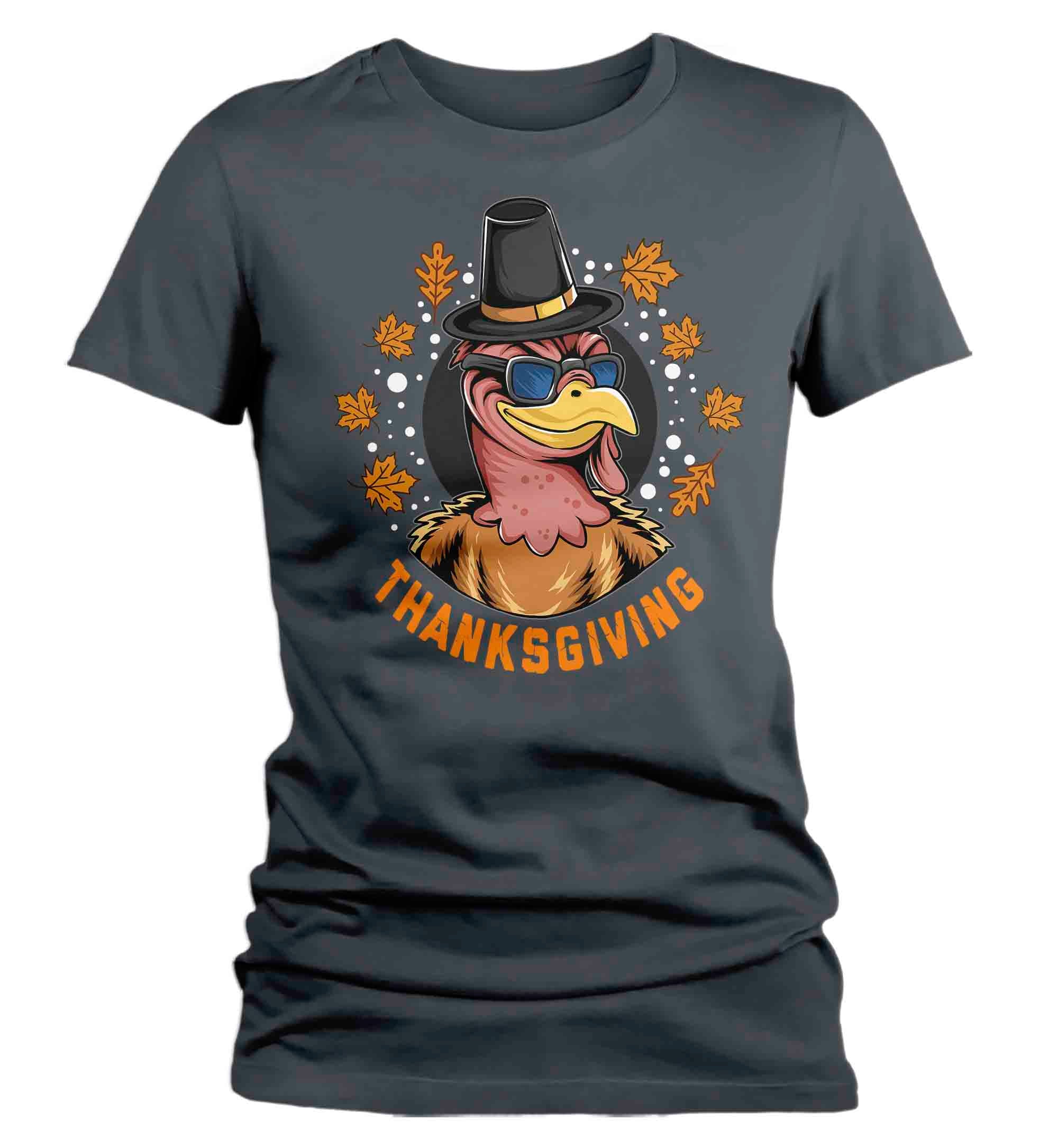 Women's Funny Thanksgiving T Shirt Hipster Turkey Shirt Cool Turkey Day T Shirt Thanksgiving Shi