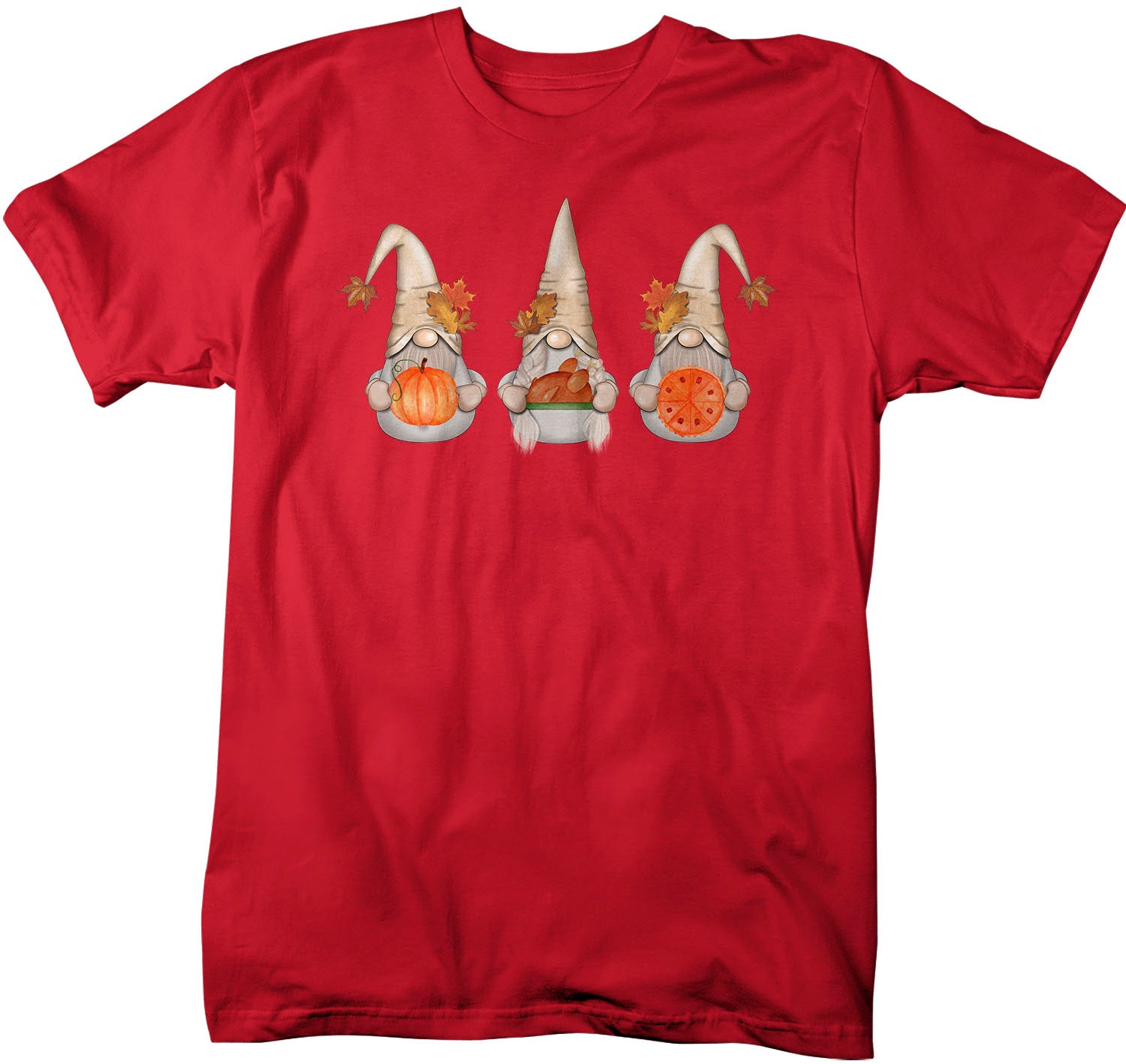 Men's Thanksgiving Gnomes T Shirt Cute Gnome Shirt Fall Pumpkin Vintage Fall Tee Boho Cute Pie T