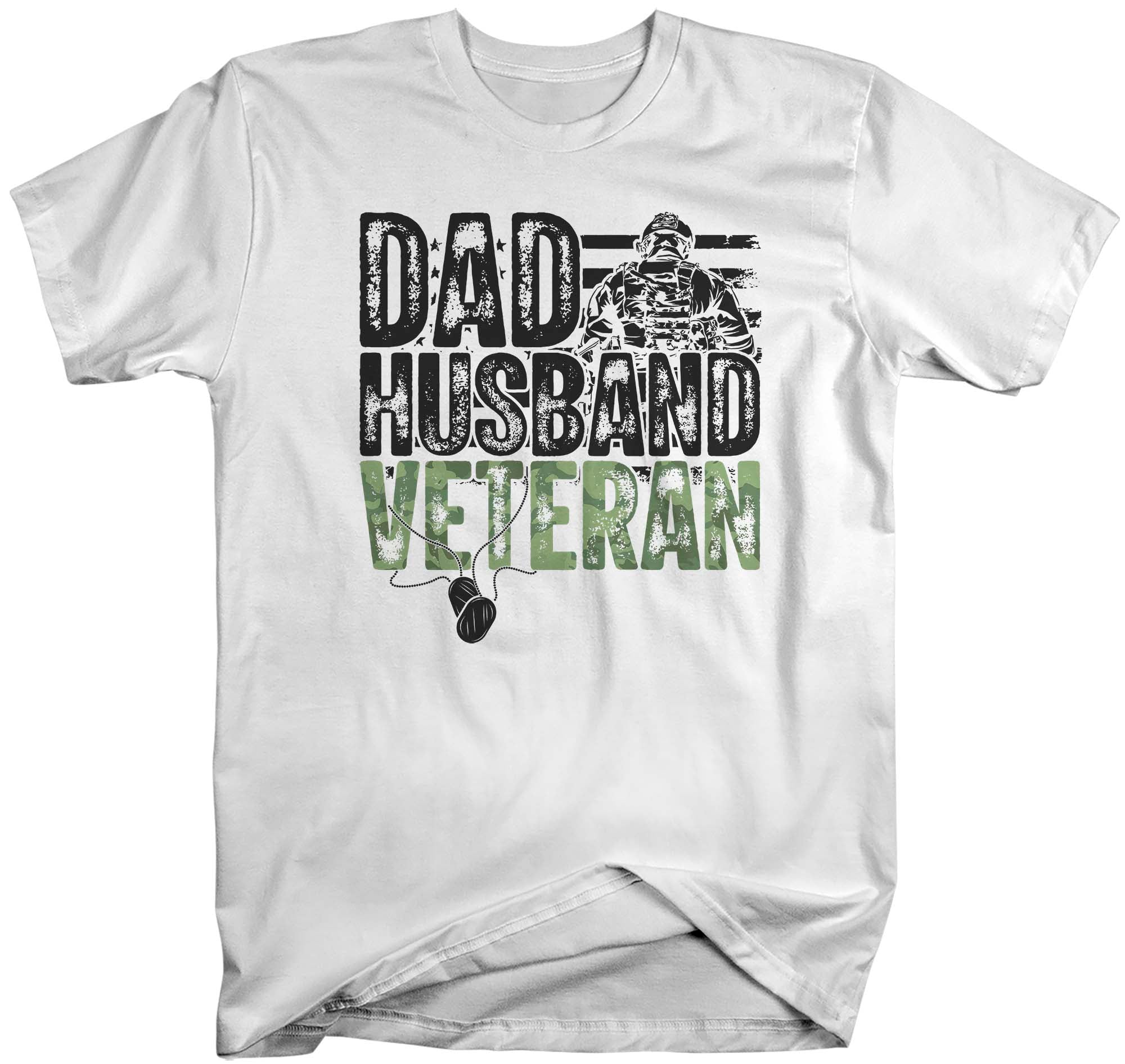 Men's Dad Husband Veteran Shirt Military Father's Day Gi