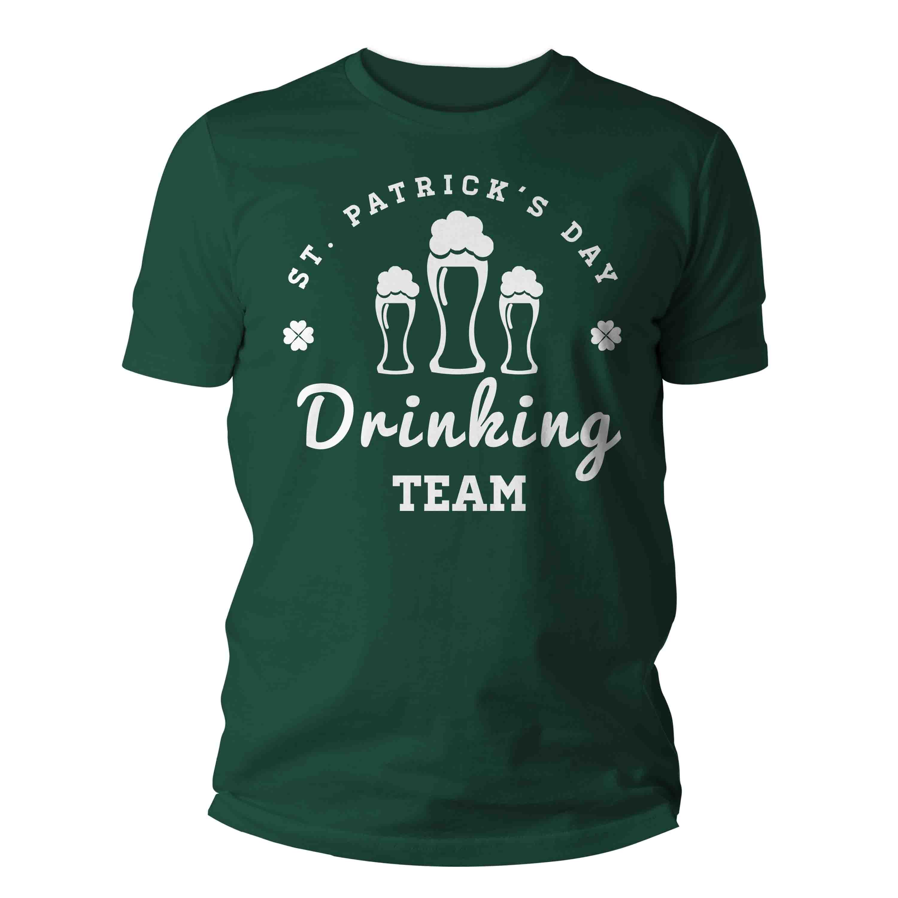 Men's Funny St. Patrick's Drinking Team T-Shirt Beer Pin